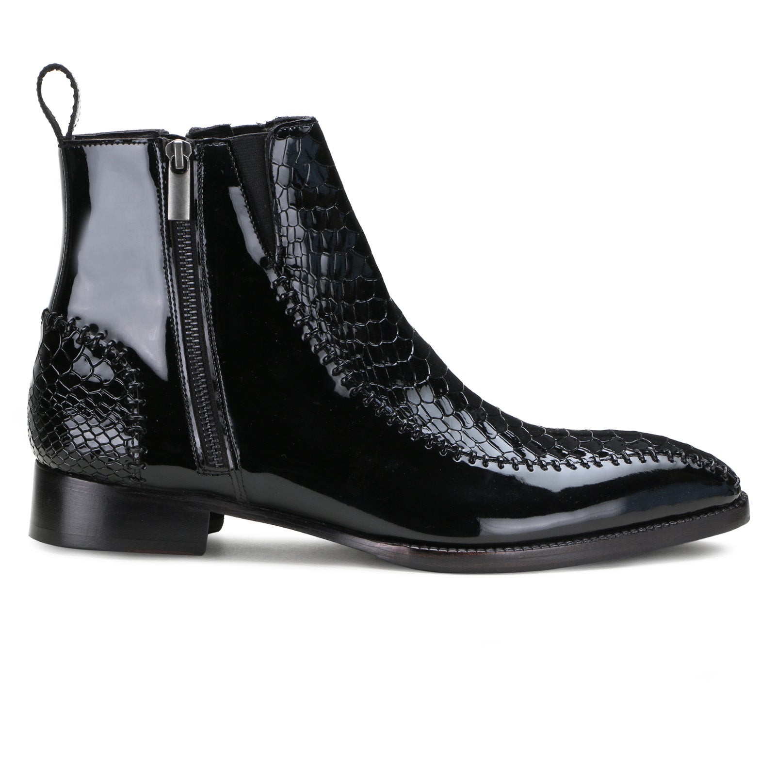 Escaro Royale Langston Zipper Boots in Black