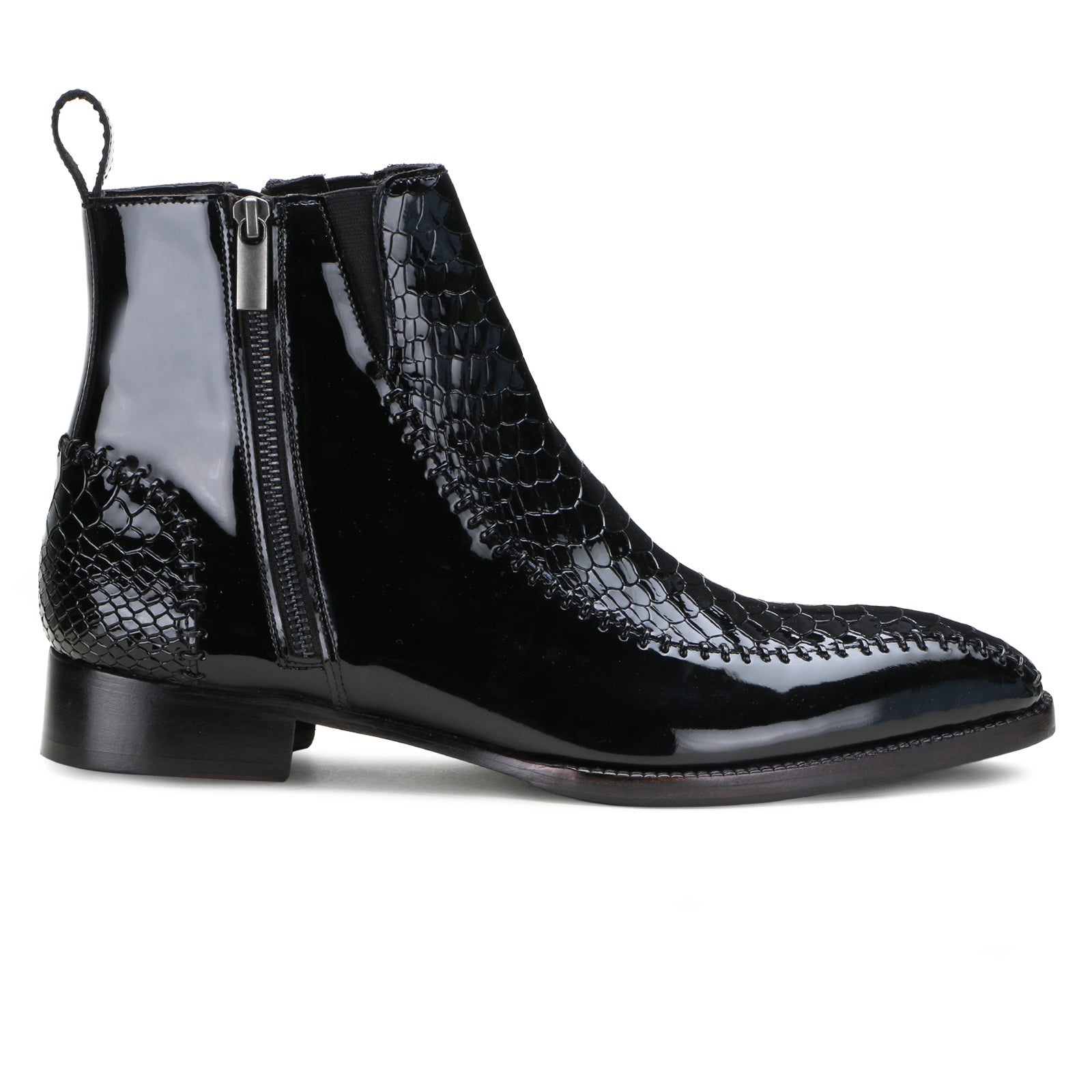Escaro Royale Langston Zipper Boots in Black