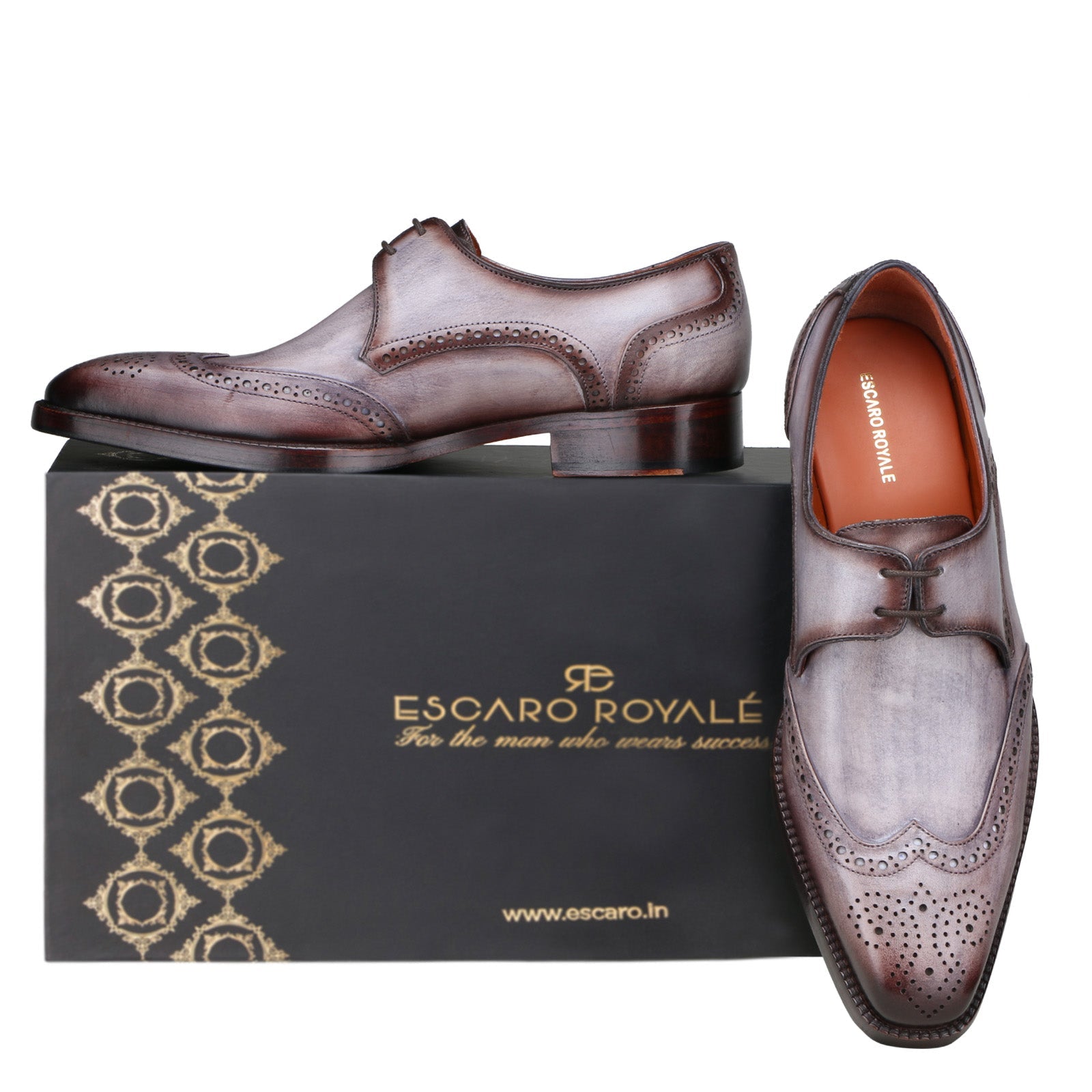 Escaro Royale Aurum Designer Derby in Gray