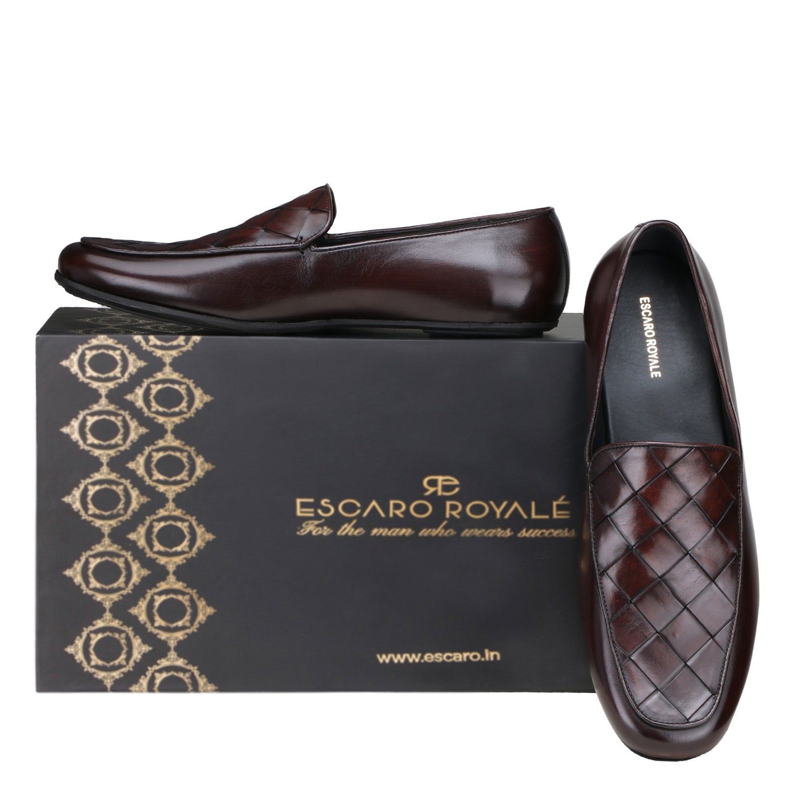 Escaro Royale Fayden Weaved Loafer in Brown