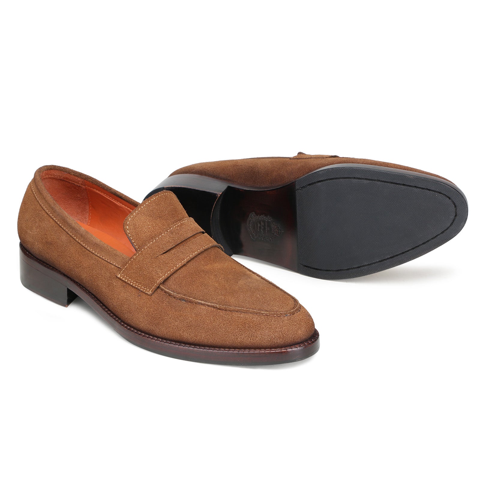 Escaro Royale Stravon Suede Loafers in Brown