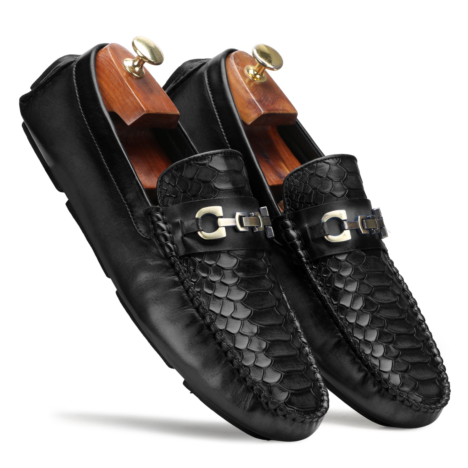 Piton Moccasins In Black
