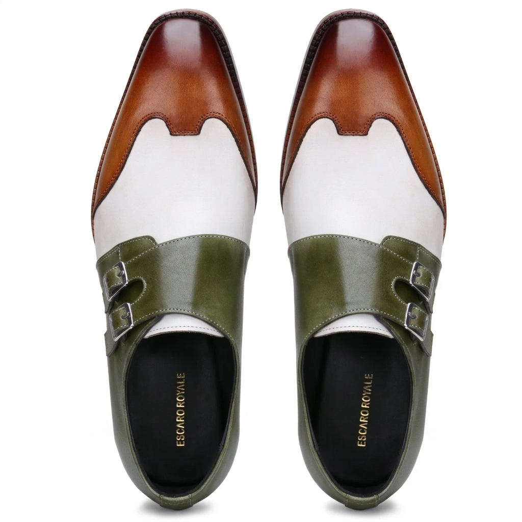 Escaro Royale Modevo Designer Double Monk in Olive