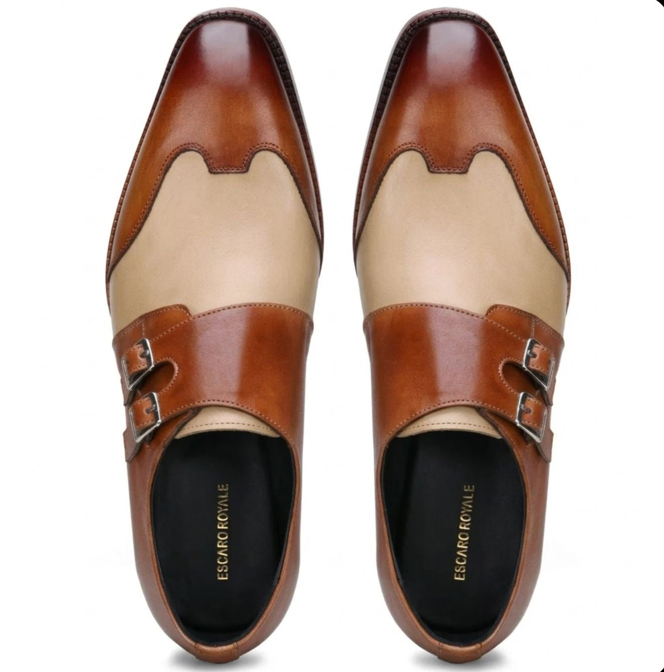 Escaro Royale Modevo Designer Double Monk in Tan