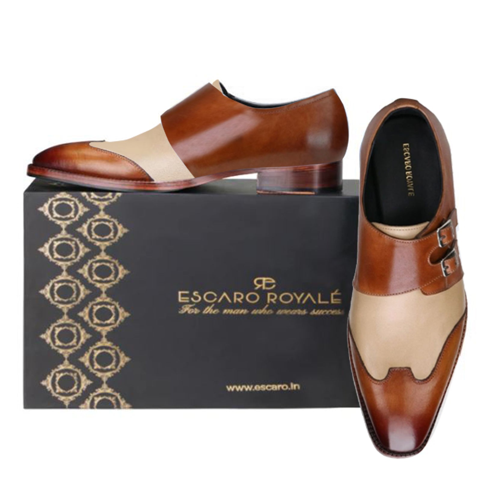 Escaro Royale Modevo Designer Double Monk in Tan