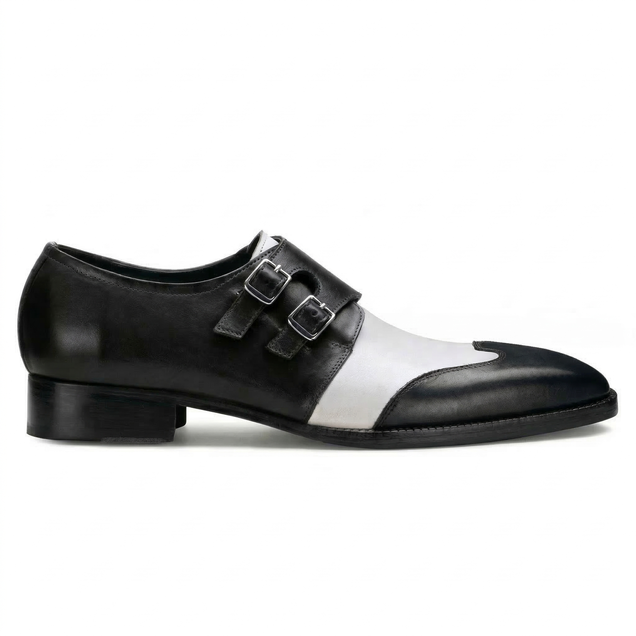 Modevo Designer Double Monk in Black and White