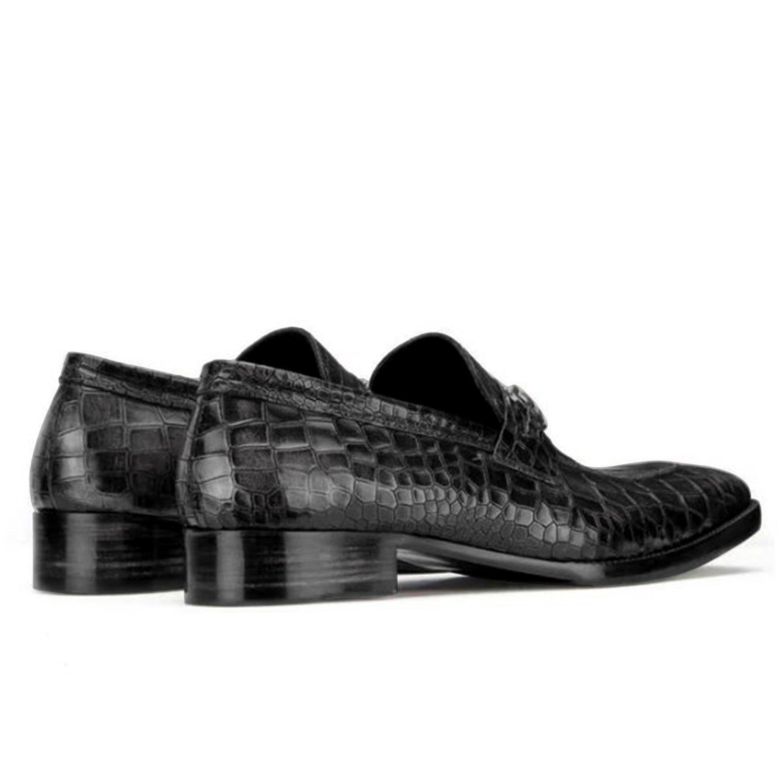 Garett Horsebit Loafers in Black