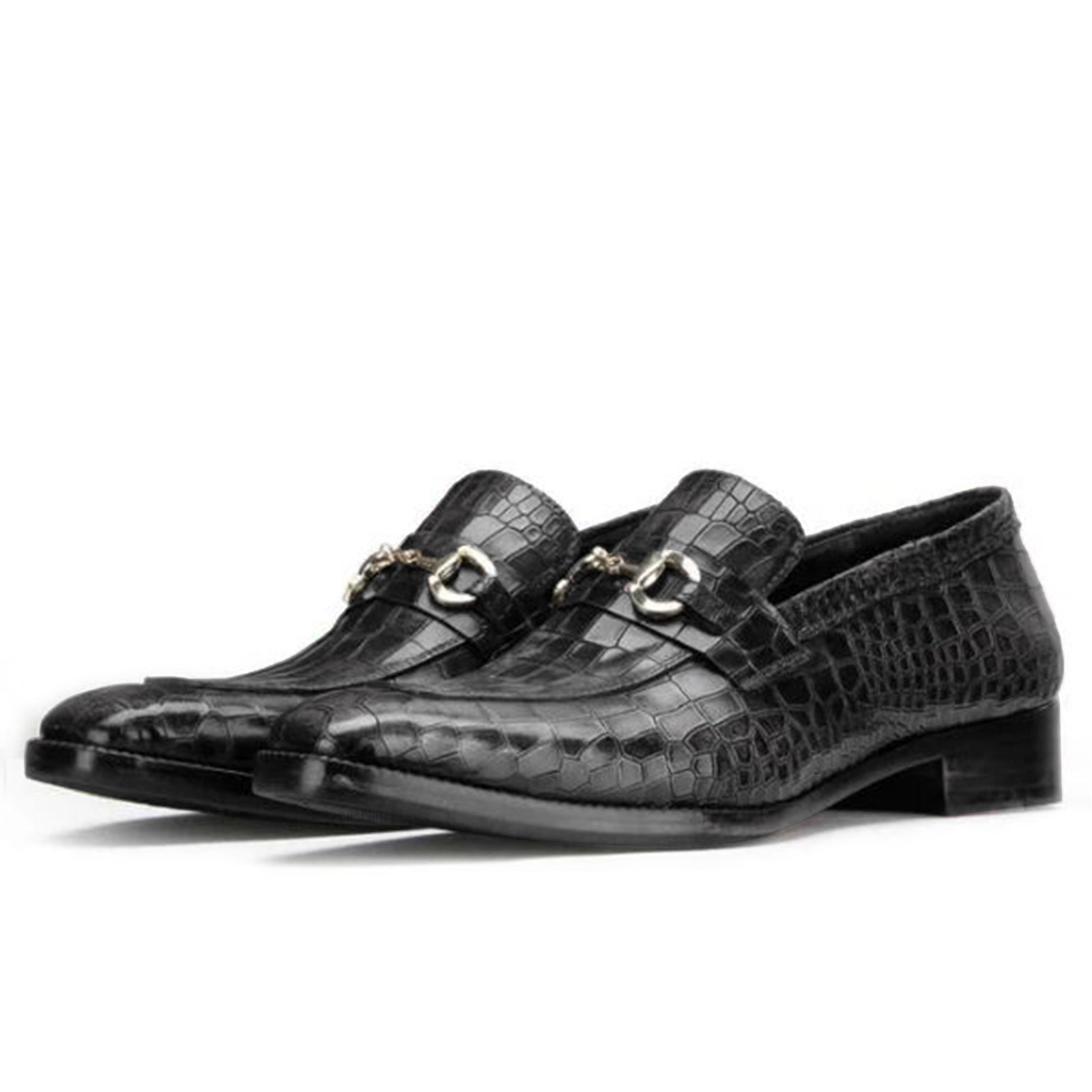 Garett Horsebit Loafers in Black