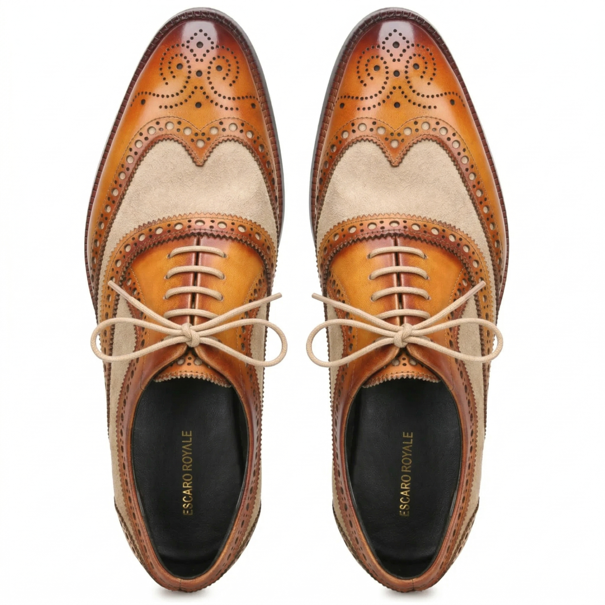 TanBeige Wingtip London Brogues