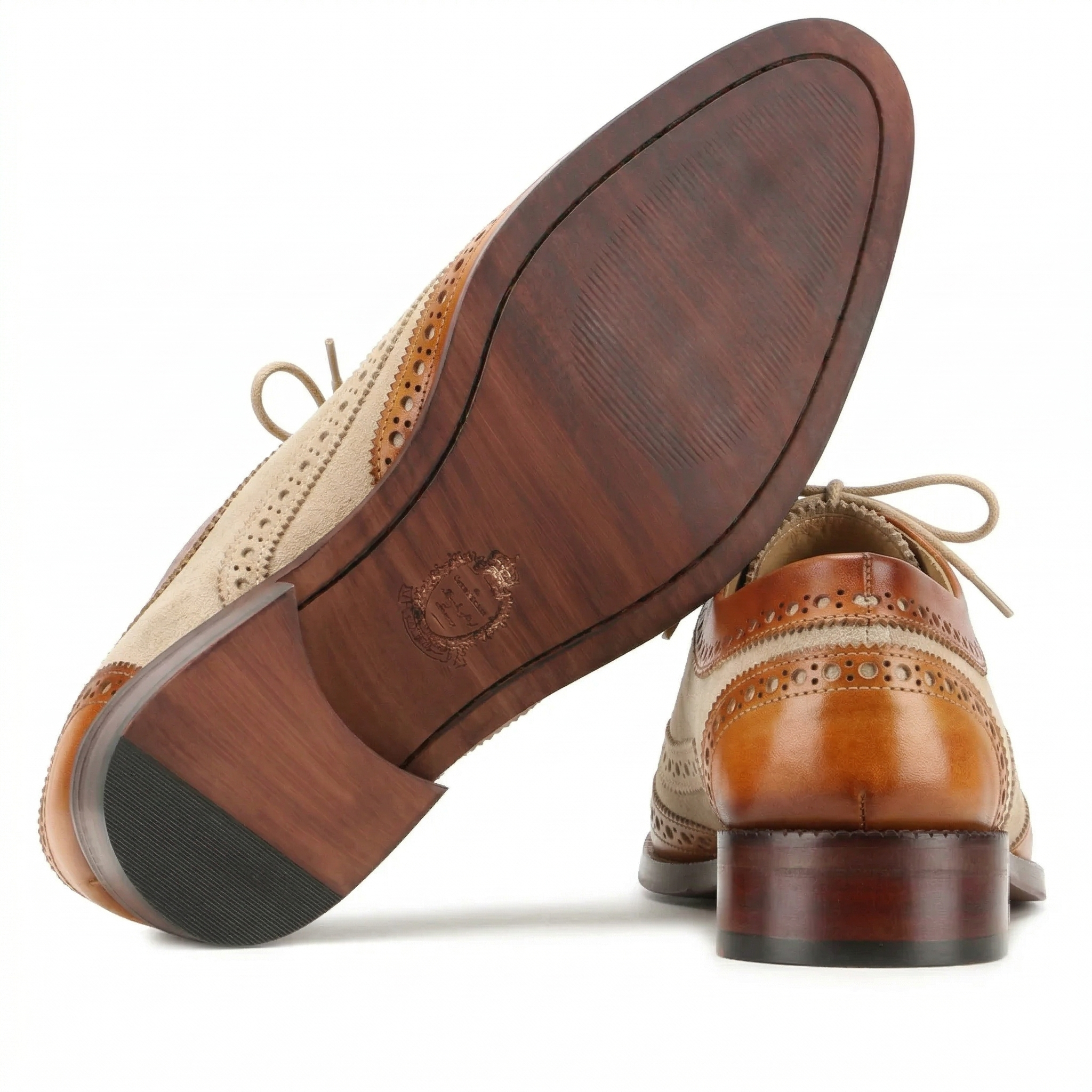 TanBeige Wingtip London Brogues